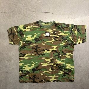 Vintage 3Com Camo T-Shirt Mens XL Woodland Camouflage Tech Promo Tee